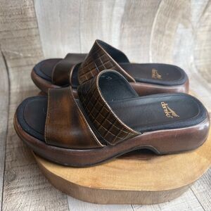 Dansko Brown Slide Sandals